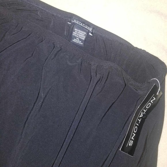 NWT Notations Women's Black Polyester Blend Trumpet Skirt Size XL - Picture 3 of 6
